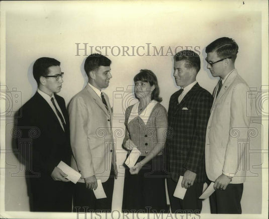 1965 Press Photo Thomas H. Murray & recipients LSU Alumni Federation