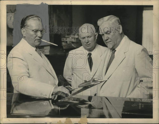 1965 Press Photo Tito, Nikita Khrushchev, and Nikolai Bulganin - noo41489