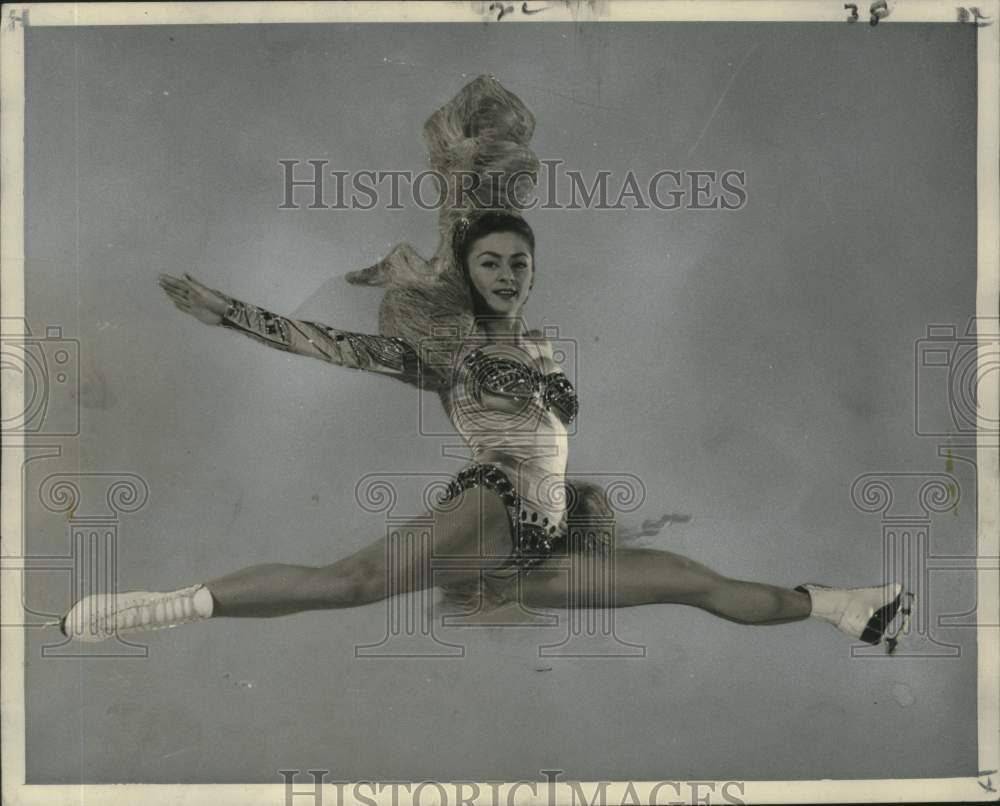 1959 Press Photo Erika Kraft, Bavarian Ladies Champion skater - noo41623