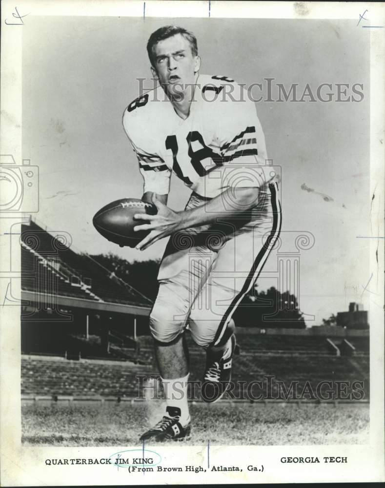 1967 Press Photo Jim King, Georgia Tech Quarterback, from Brown High, Atlanta- Historic Images