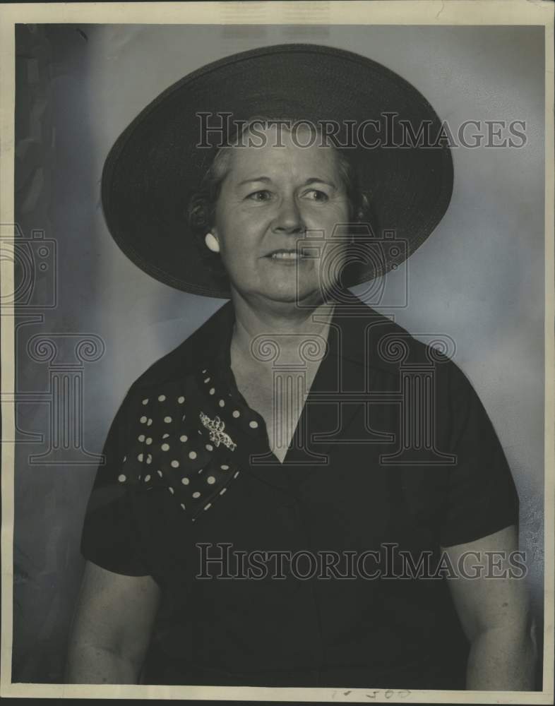 1960 Press Photo Mrs. Frans J. Labranche, president of Philaristai of Loyola - Historic Images