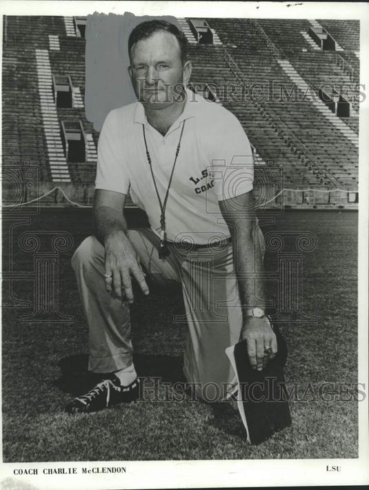 1970 Press Photo Louisiana State University's coach Charles McClendon- Historic Images