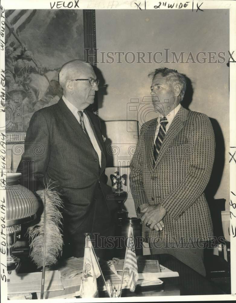 1973 Press Photo Officials plan &quot;Air Carnival &#39;73&quot; at New Orleans Airport- Historic Images