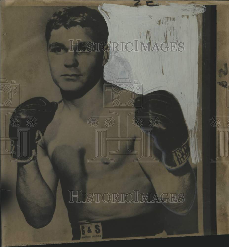 1963 Press Photo Junior middleweight champion Denny Moyer at Curley&#39;s Gym- Historic Images