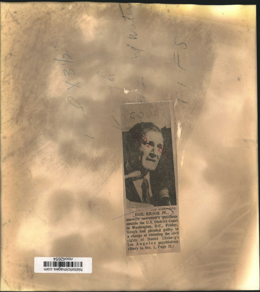 1973 Press Photo Washington-Egil Krogh Junior outside U.S. District Court