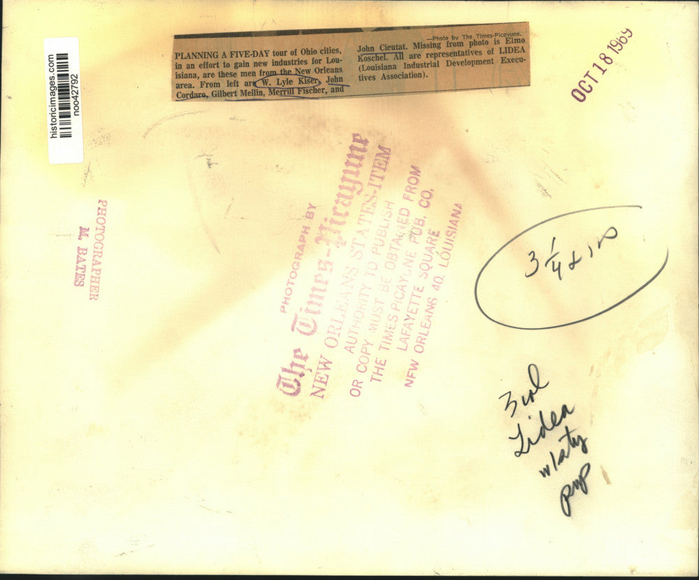 1969 Press Photo Louisiana Industrial Development Executives Association