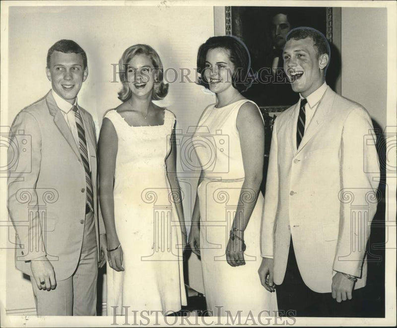 Load image into Gallery viewer, 1965 Press Photo Bastille Day Party Goers at Dr. &amp; Mrs. Henry Miles Home

