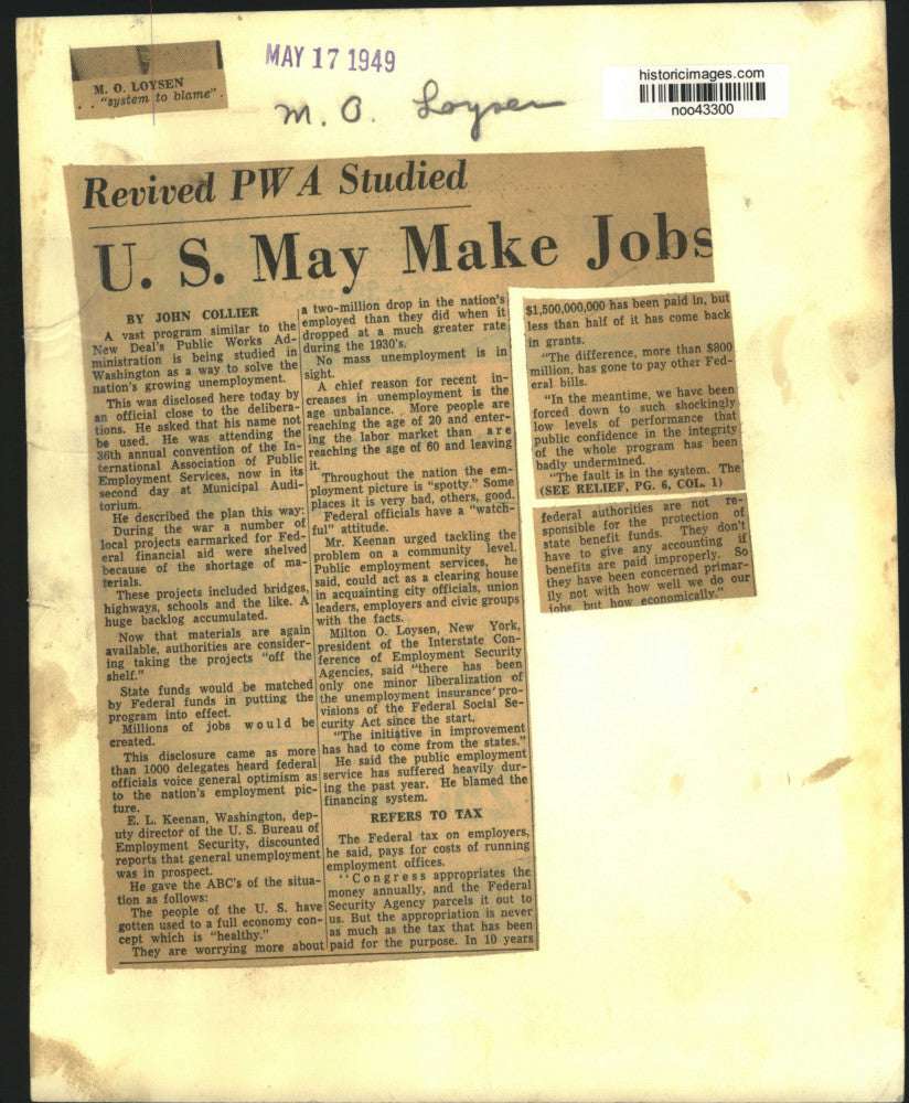 1949 Press Photo International Association of Public Employment Services