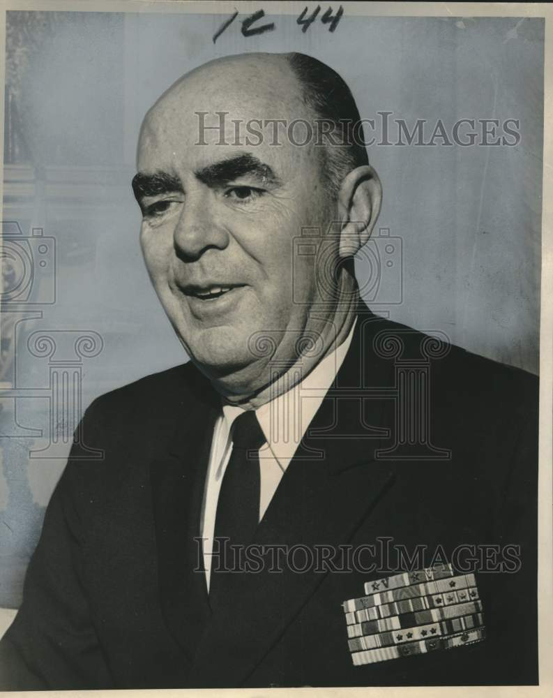 1966 Press Photo Rear Admiral Dennis C. Lyndon, Naval Reserve Training Command