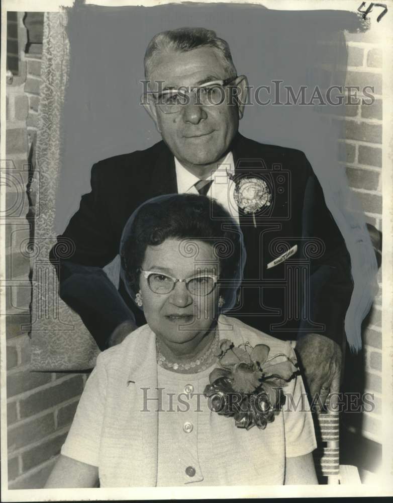 1971 Press Photo Mr. and Mrs. Antony Mangerchine, 50th wedding anniversary- Historic Images