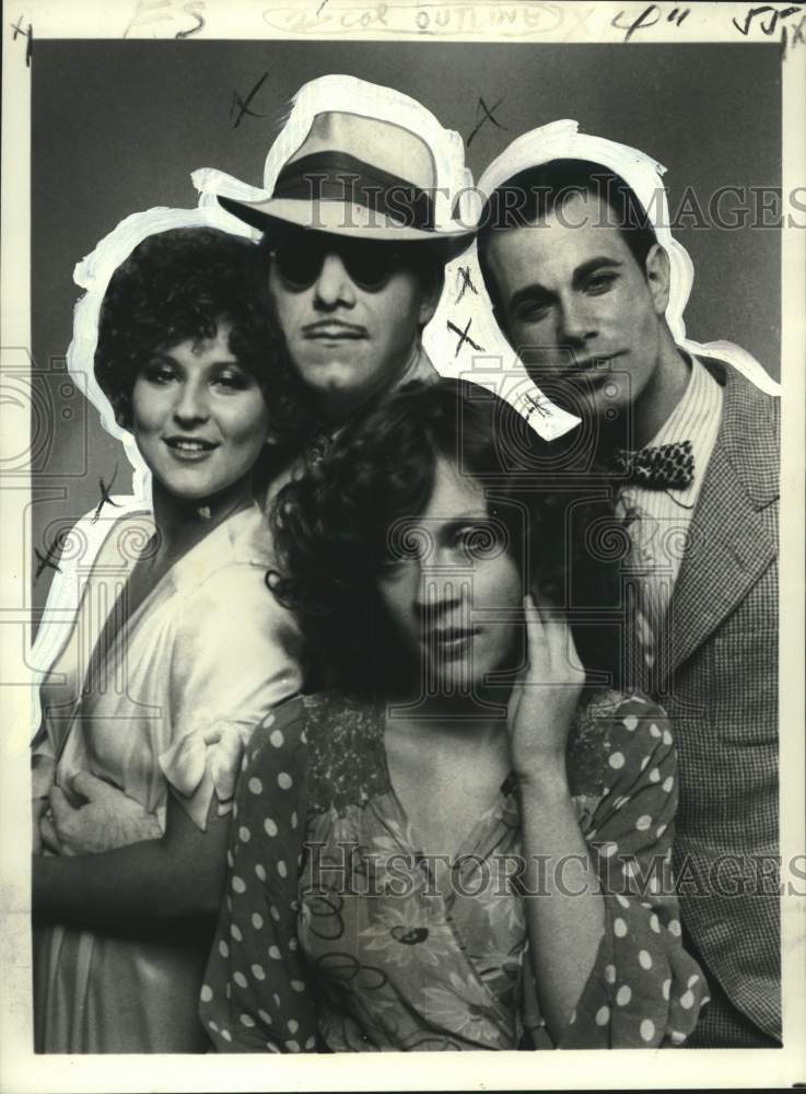 1975 Press Photo Laurel Masse and members of musical group &quot;Manhattan Transfer&quot; - Historic Images