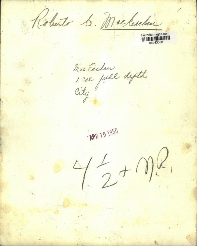 1950 Press Photo Roberto G. MacKeachen of Louisiana - noo43558