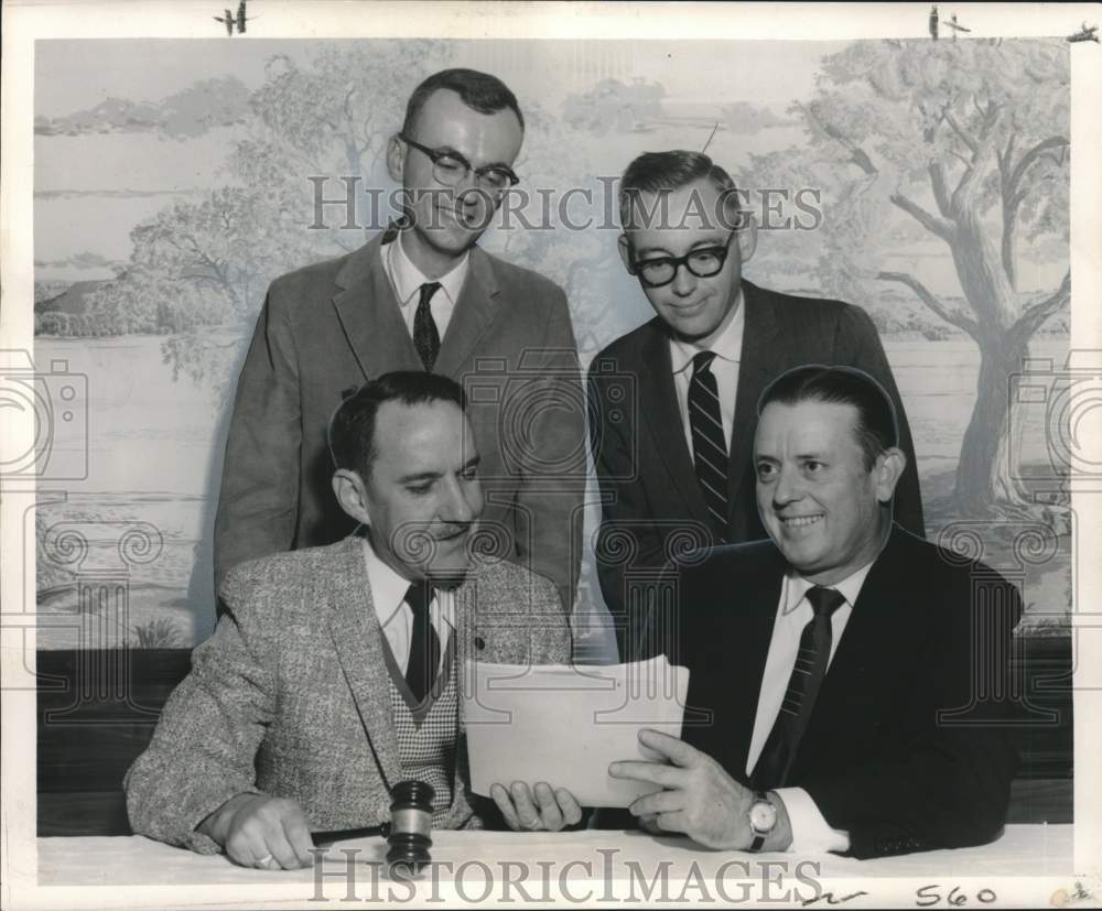 1960 Press Photo Murvan M. Maxwell &amp; officers, American Institute of Architects- Historic Images