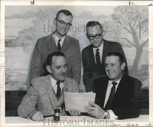 1960 Press Photo Murvan M. Maxwell & officers, American Institute of Architects- Historic Images