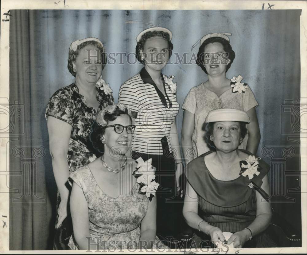 1956 Press Photo Officers of Charity Crib Auxiliary at Metairie Country Club- Historic Images