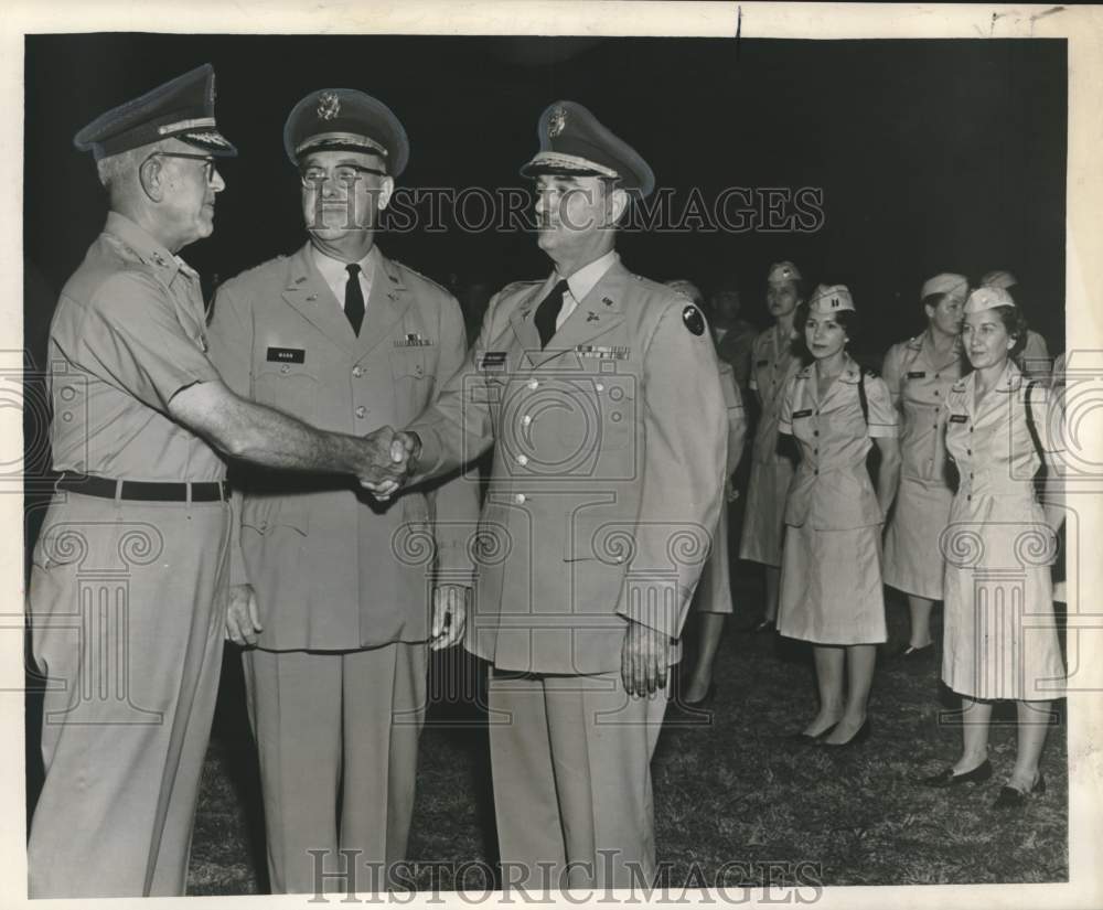 1962 Press Photo Welcome ceremonies 337th Reserve Dental Detachment at Fort Polk