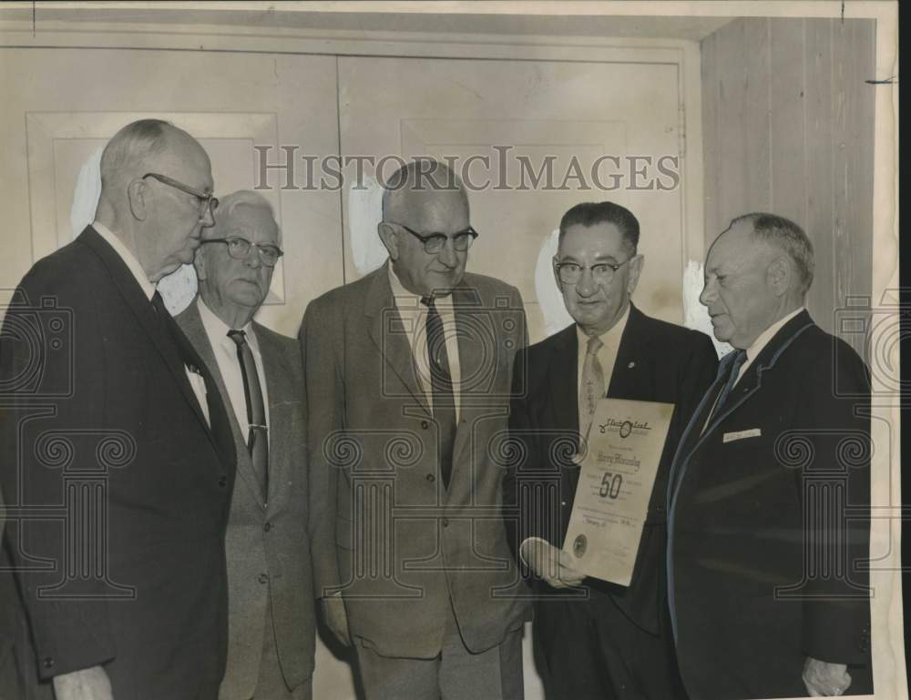 1963 Press Photo Honorees for 50 years of service to the Electrical Industry