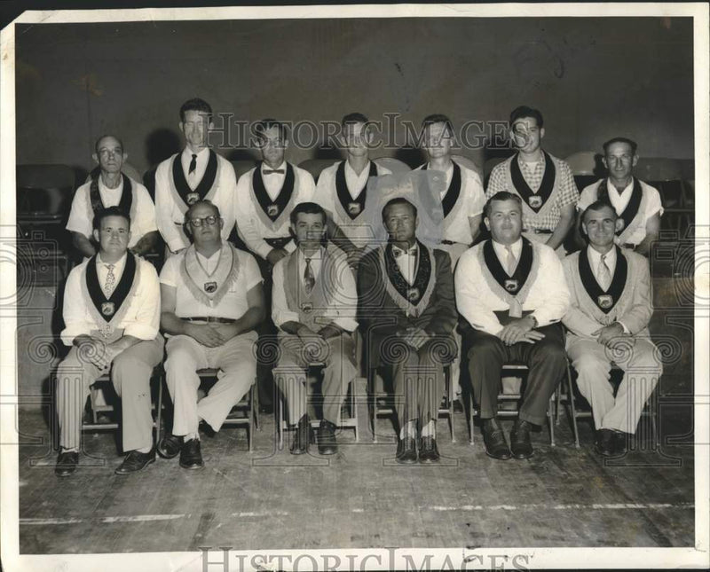 Load image into Gallery viewer, 1955 Press Photo New Officers of the Kenner Lodge 1627, Loyal Order of Moose
