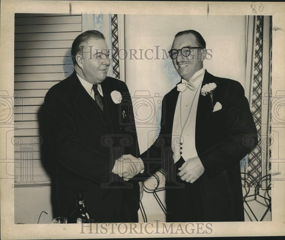 1951 Press Photo Dr Mattingley, Dr Tripoli New Orleans Hotel Dieu Staff Leaders