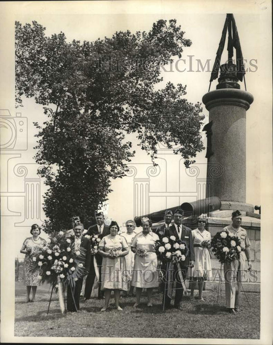 1967 Press Photo Memorial Day ceremonies at Chalmette National Cemetery