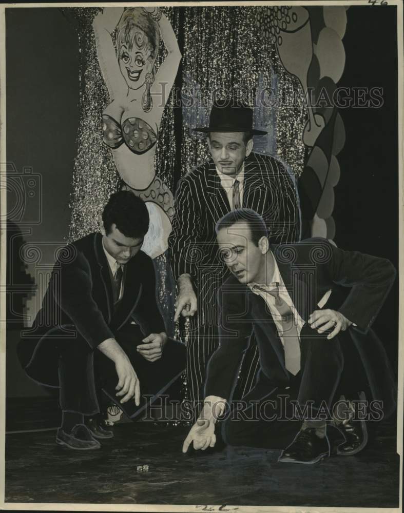 1964 Press Photo La Petit Theater du Vieux Carre&#39;s musical &quot;Guys and Dolls&quot;- Historic Images