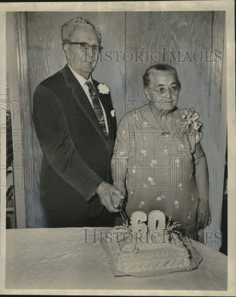 1961 Press Photo Mr. &amp; Mrs. Joseph Mendolia, 60th Wedding Anniversary