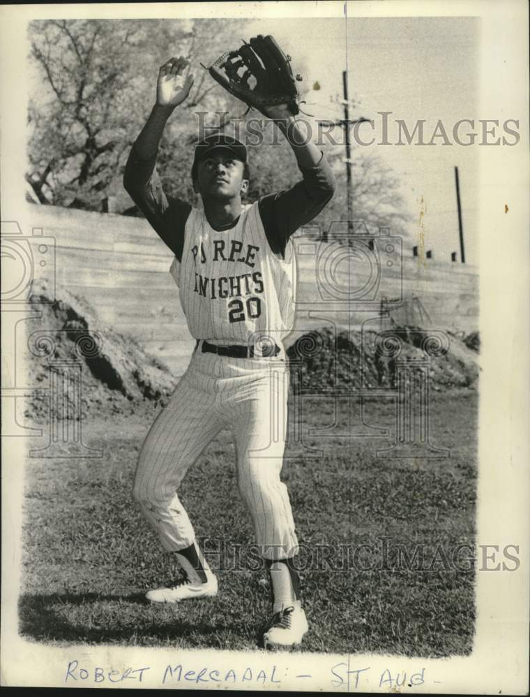 1972 Press Photo Robert Mercadal, baseball player, New Orleans St. Augustine HS- Historic Images