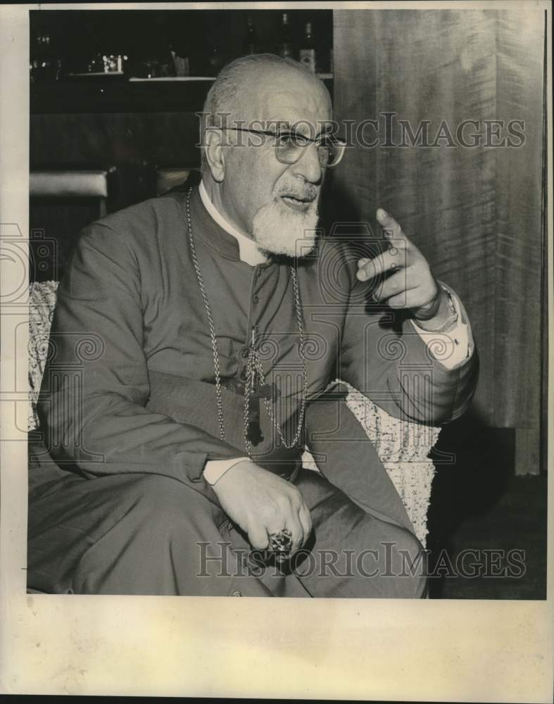 1962 Press Photo Lebanese &amp; Syrian Catholic spiritual leader in New Orleans