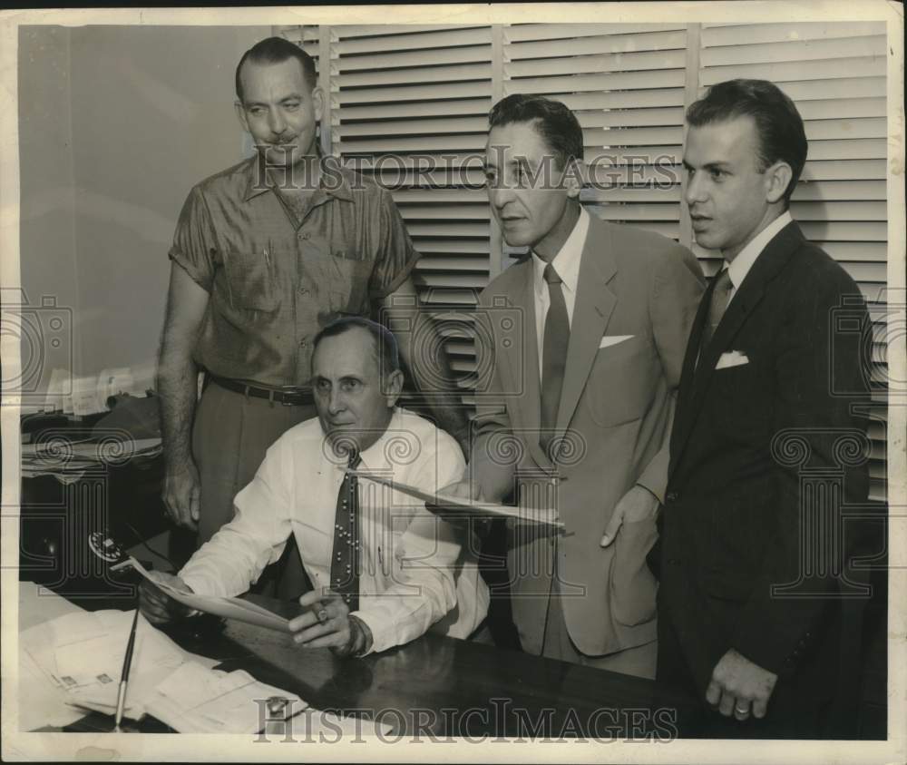 1955 Press Photo Discussing Legal Aspects of removal of Southern Railway System