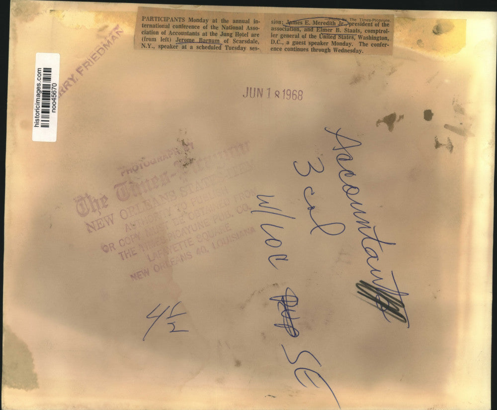 1968 Press Photo International conference, National Association of Accountants