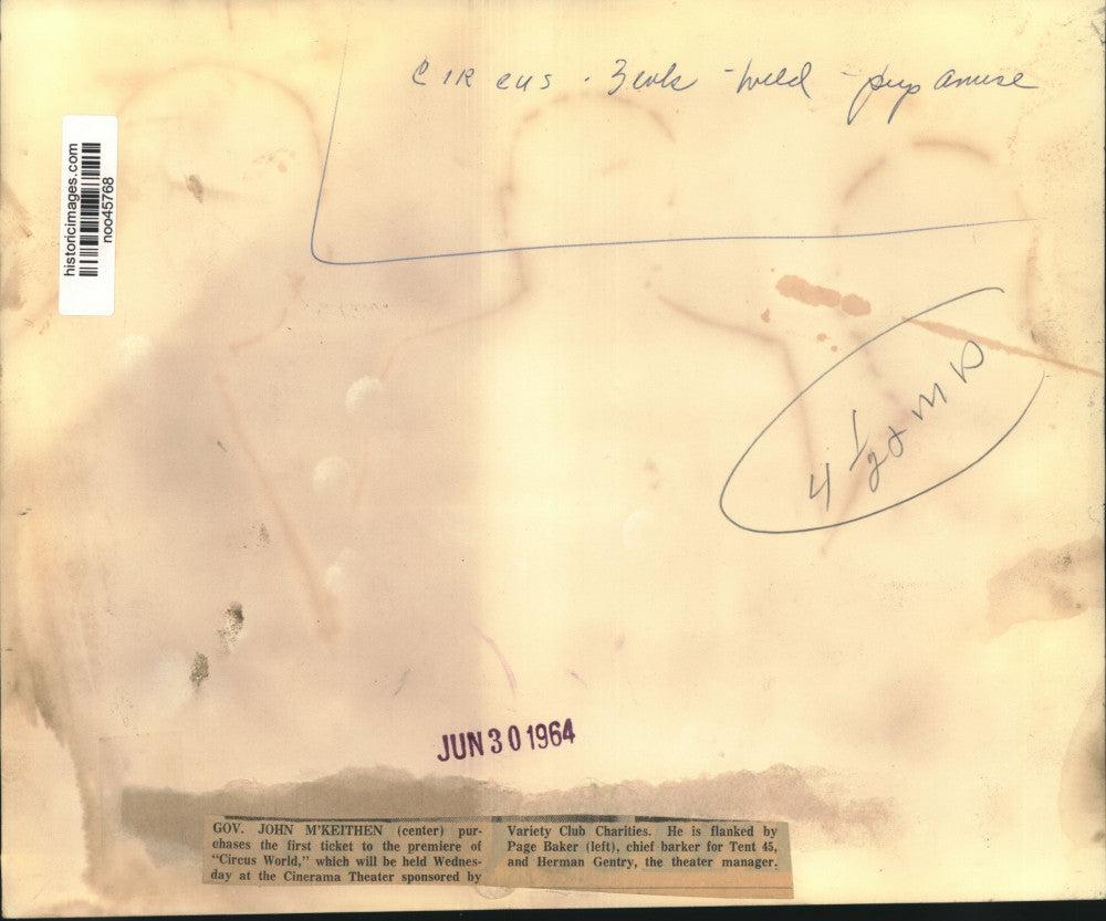 1964 Press Photo Governor John McKeithen with Variety Club Charities officials