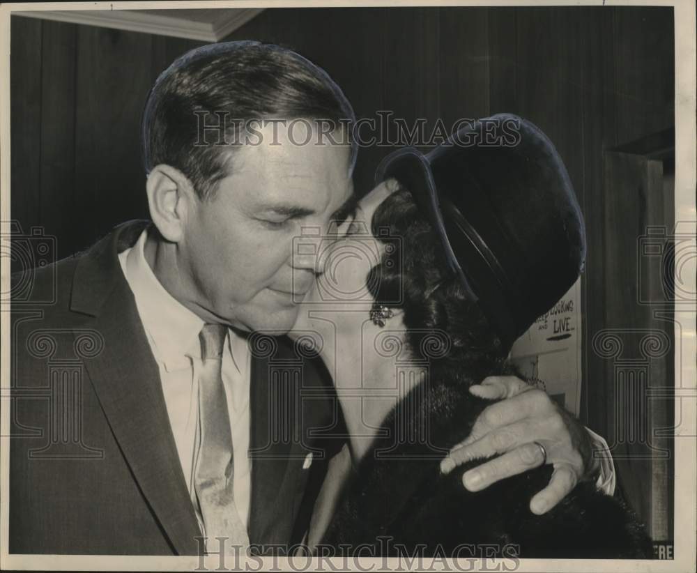 1963 Press Photo State Public Service Commissioner John J. McKeithen with wife- Historic Images