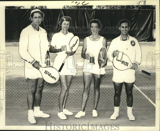 1969 Press Photo Marvin McCain & finalists, Jeff Mixed Doubles Tennis tournament- Historic Images