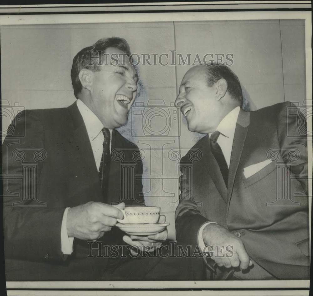 1968 Press Photo Governor John J. McKeithen, left, & Mayor Victor H. Schiro