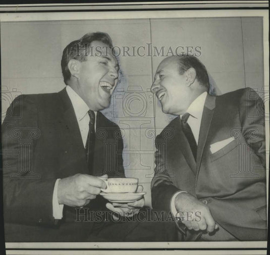 1968 Press Photo Governor John J. McKeithen, left, & Mayor Victor H. Schiro