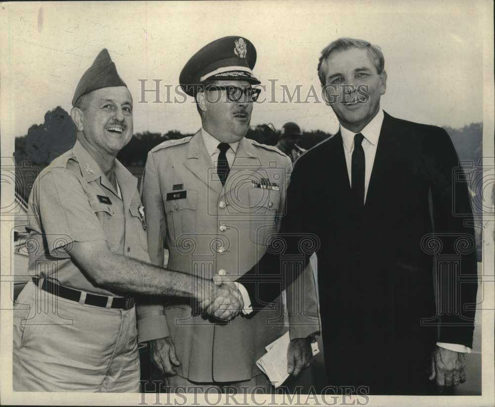 1966 Press Photo Louisiana Governor McKeithen reviews National Guard - noo46055- Historic Images