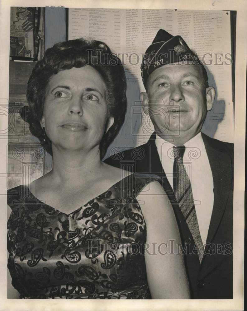 1967 Press Photo Phillip Mayeau & Mrs. Jerry Tracy- American Legion & Auxiliary