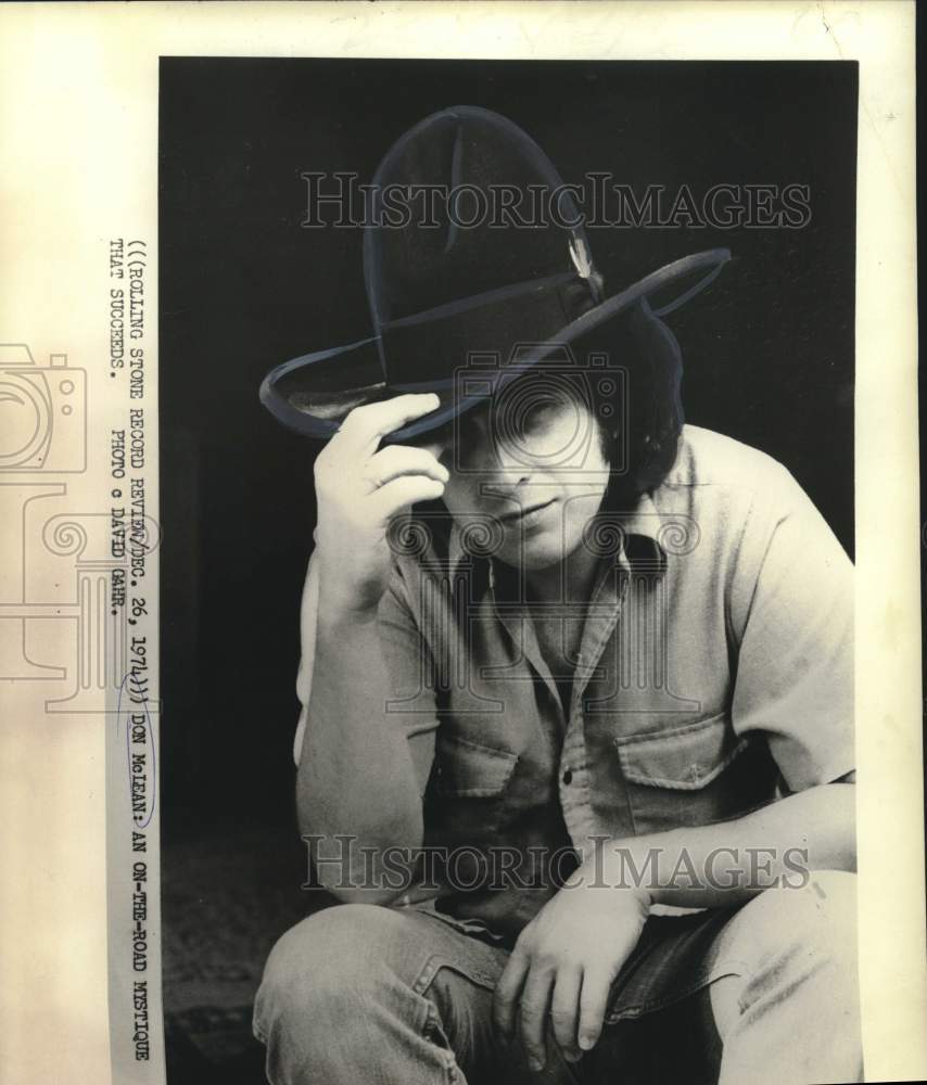 1974 Press Photo Don McLean, Singer/Musician- Historic Images