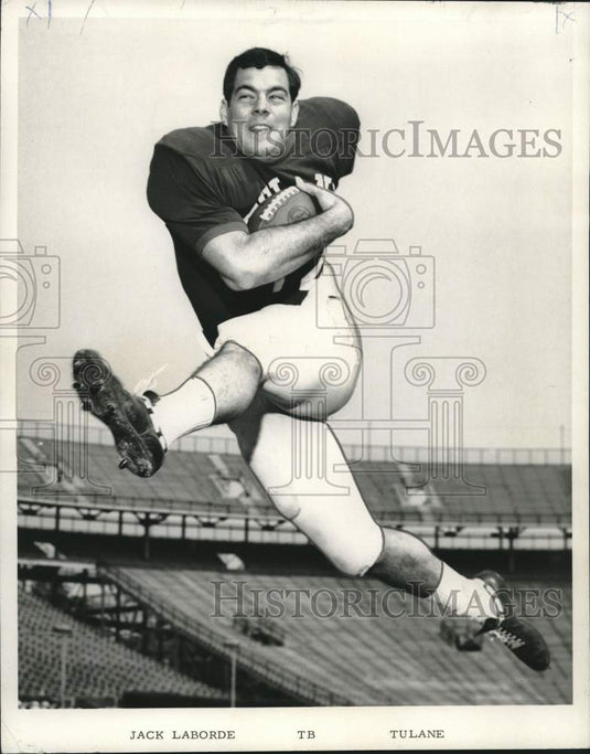 1970 Press Photo Jack Laborde, Plays Tail Back for Tulane University - Historic Images