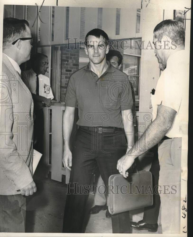 1966 Press Photo Dr. F. Curtiss Michel, visiting the Michoud Assembly plant