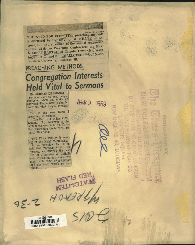 1969 Press Photo Annual convention of the Christian Preaching Conference