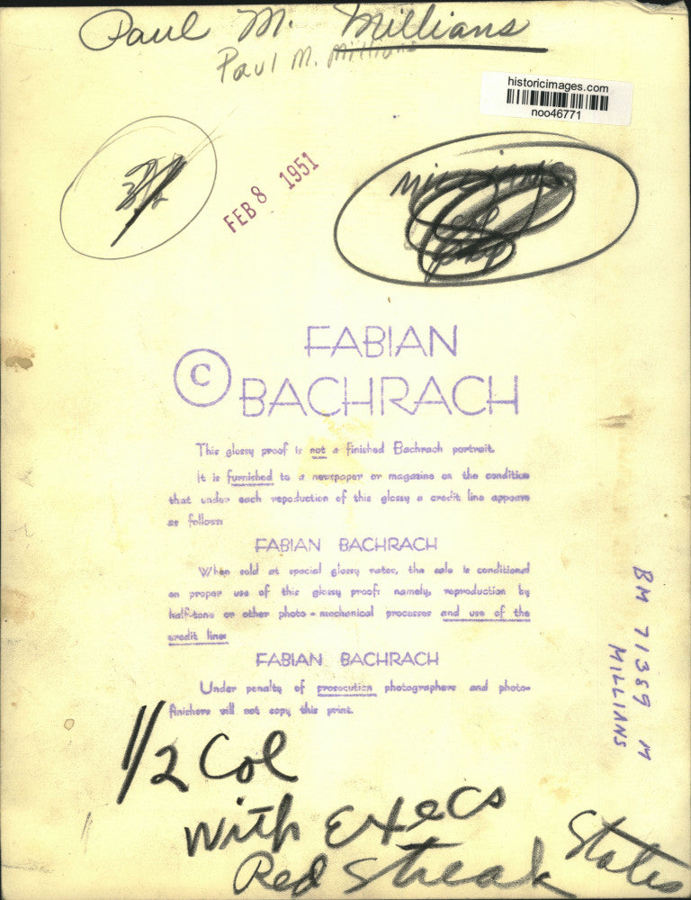 1951 Press Photo Paul M. Millians, New Orleans Executive - noo46771