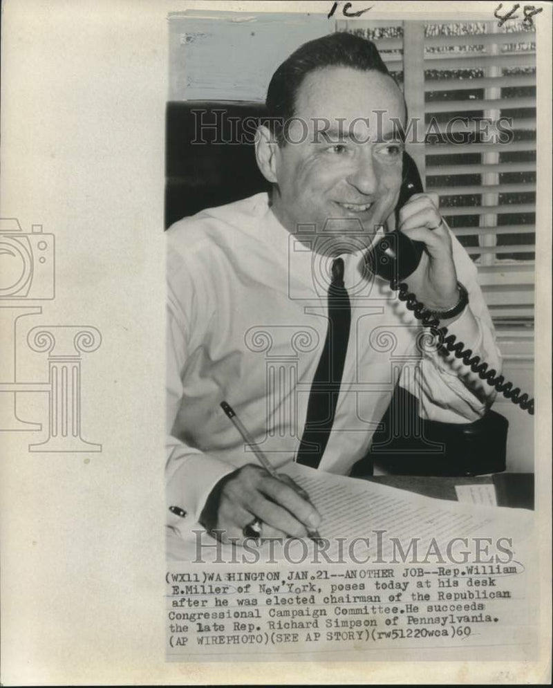 Load image into Gallery viewer, 1960 Press Photo Representative William E. Miller of New York in his office
