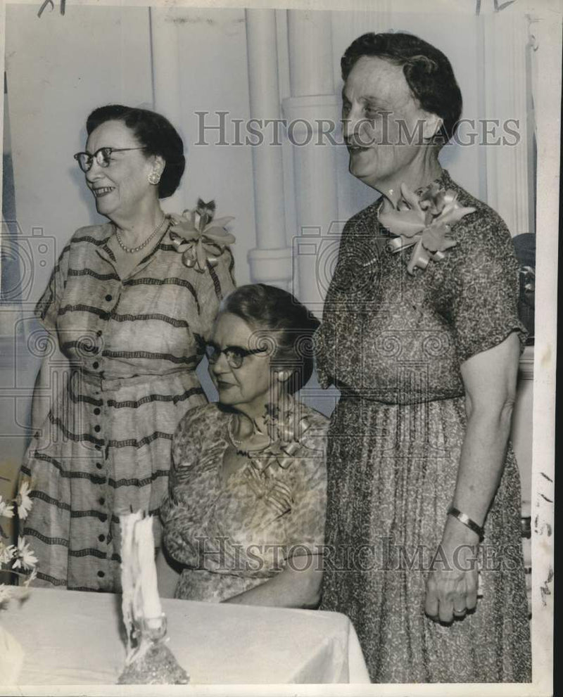 Load image into Gallery viewer, 1958 Press Photo McMain Junior High School faculty reception for retiring staff
