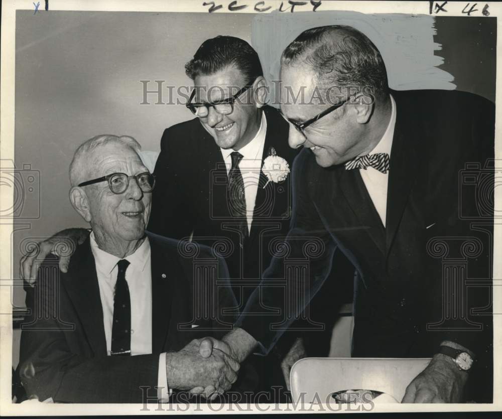 1966 Press Photo Members of New Orleans plumbers union at 75th anniversary