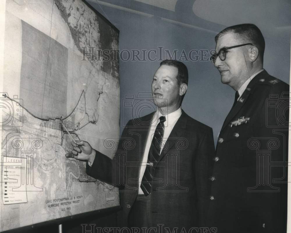 1970 Press Photo Orleans Levee Board meeting at the New Orleans Dock Board - Historic Images