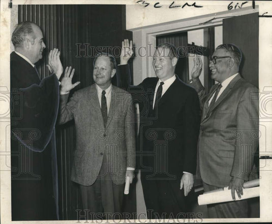 1969 Press Photo New members of the Orleans Parish Levee Board being Sworn-In
