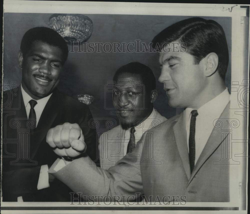 1967 Press Photo Heavy weight fighters from US and Germany, in New York