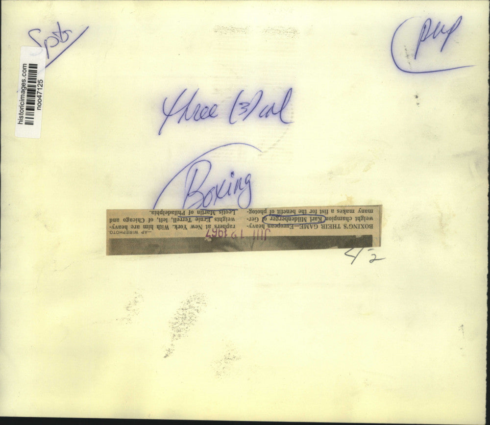 1967 Press Photo Heavy weight fighters from US and Germany, in New York