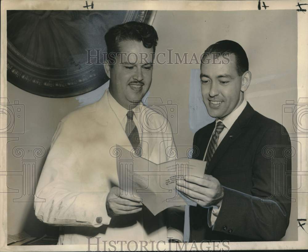 1959 Press Photo Dr. O.N. Miller &amp; Dr. William Parsons at Vitamin Symposium